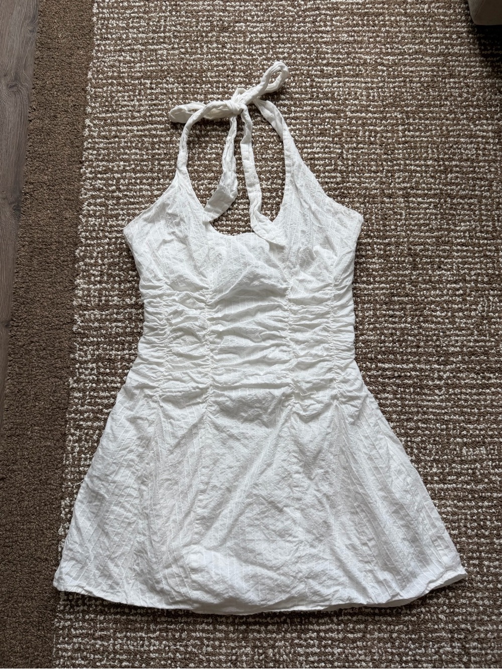 PRINCESS POLLY WHITE HALTER DRESS